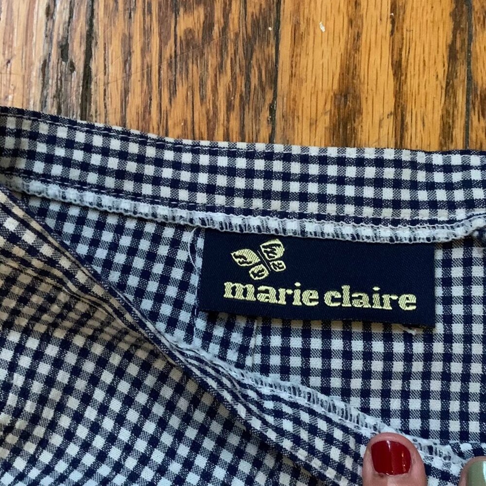 Cutesy Vintage Navy Gingham Skort - Picture 3 of 3